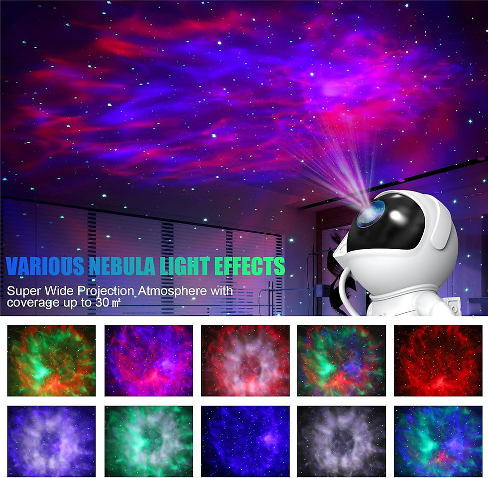 Miniatura: Astronaut Galaxy Starry Sky Projector Night Light Remote Control Rocket Nebula