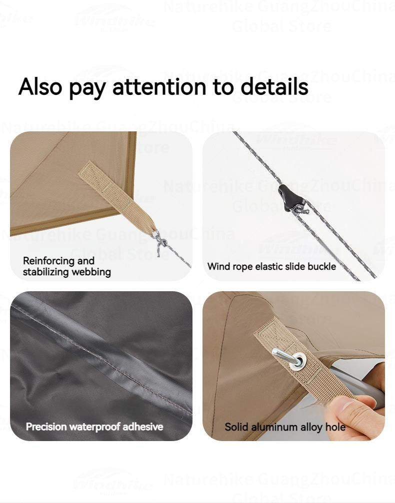 Miniatyrbilde: Naturehike Camping Sun Shelter UV Waterproof Sunshade Black Canopy Awning 