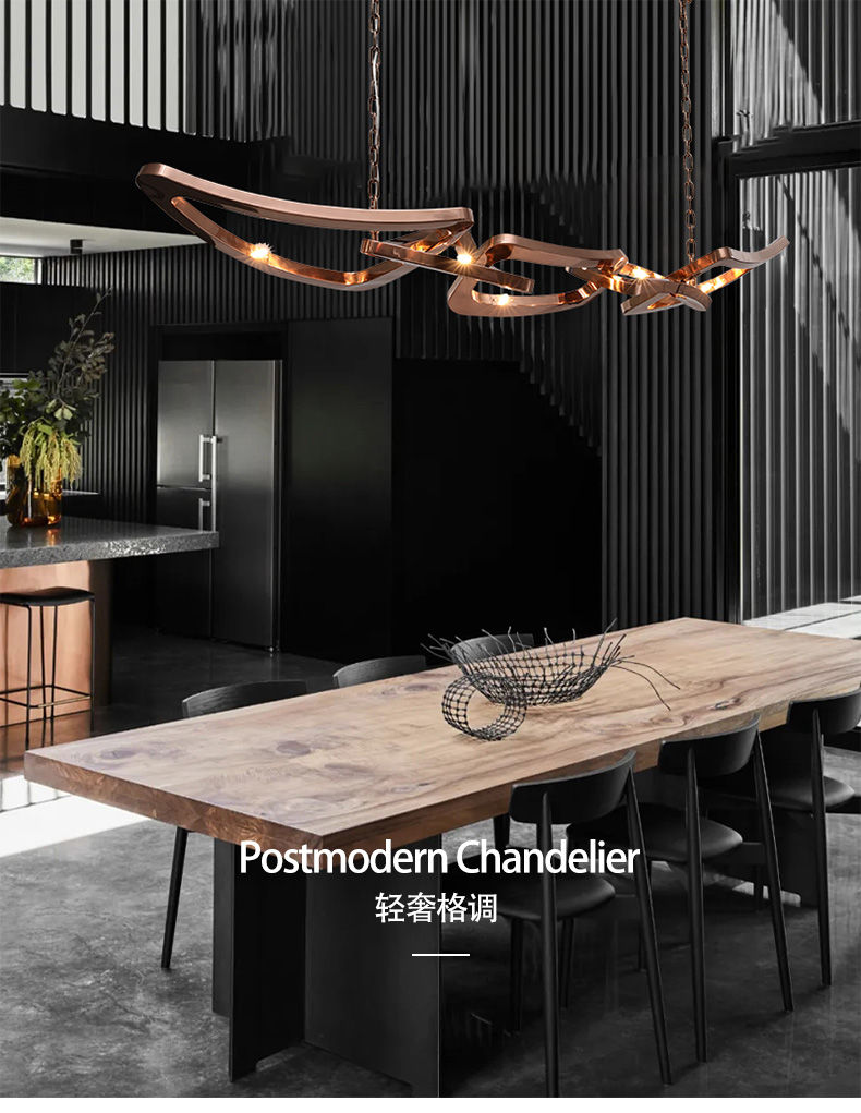 Μικρογραφία: Restaurant Chandeliers Italian Designer Bar Light Luxury Stainless Steel Lamps