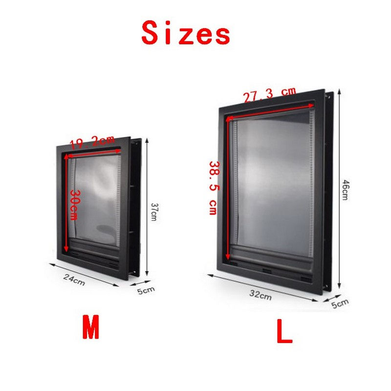 Thumbnail: Large Big Dog Door for Wooden Doors High Quality ABS Flame PVC Enter Outer Flap 