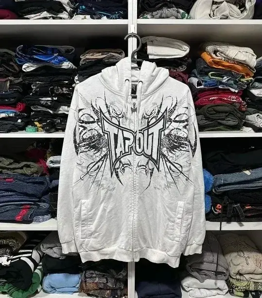 Thumbnail: Vintage Hoodies Gothic Pattern Zip Up Womens Hip Hop Loose Hooded Sweatshirt