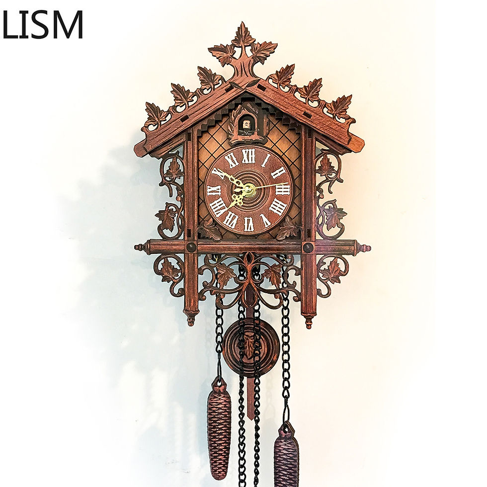 תמונה ממוזערת: Cuckoo Clock Vintage Wall Clock Wood Wall Home Decor Horloge Mural Farmhouse 