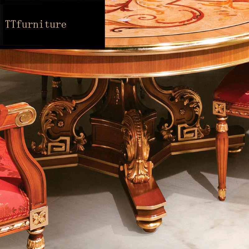 Миниатюра: Modern Style Italian Dining Table royal100% Solid Wood Luxury Dining Table