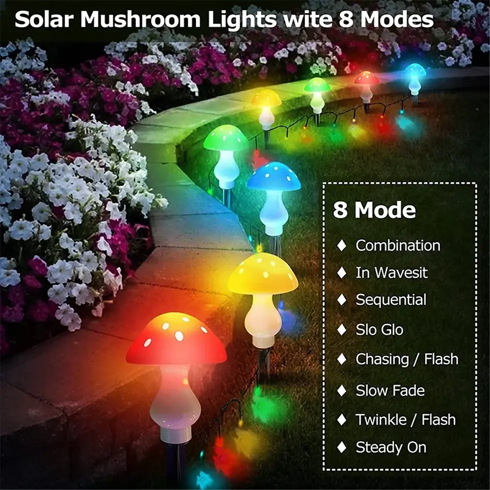 תמונה ממוזערת: Mushroom Light Garden Night Lamp Outdoor Decor Mushroom Lamp Garden