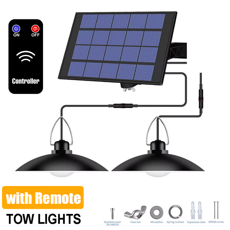 תמונה ממוזערת: LED Solar Pendant Light Indoor Outdoor Solar Hanging Solar Security Light Garage