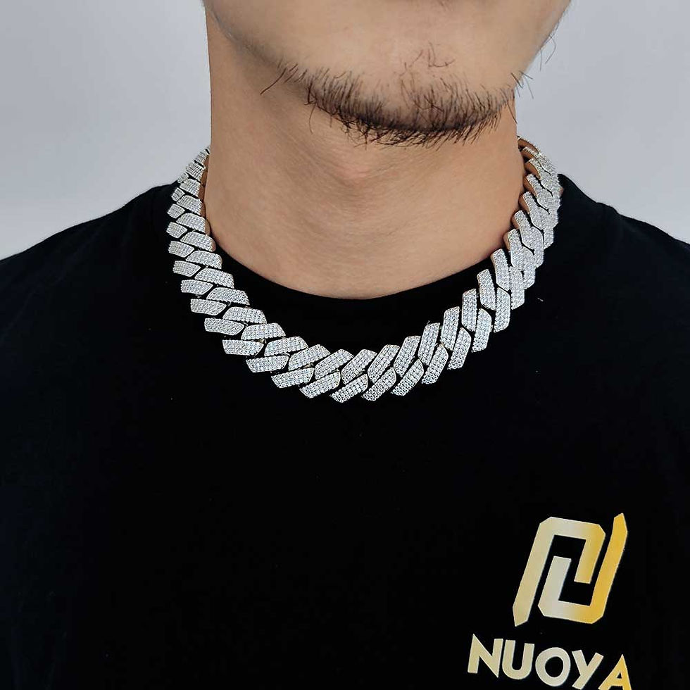 Miniatura: 20/25MM Cuban Link Chain With VVS GRA Certificate S925 Sterling Silver D Color