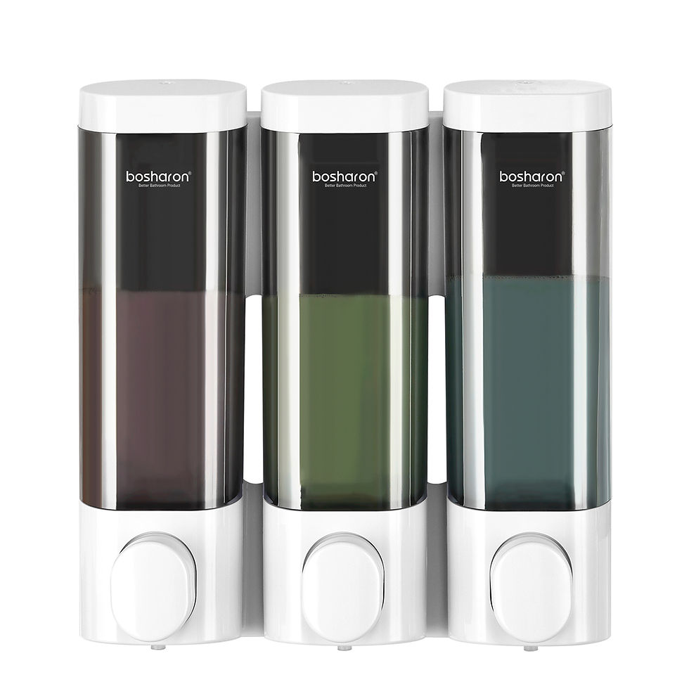 Miniatura: Shampoo and Conditioner Dispenser 3×300 ml Body Wash Shower Soap Dispenser 