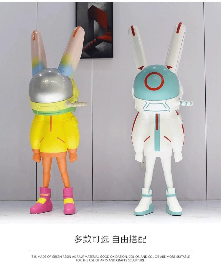 Thumbnail: Space Rabbit Big Bar Doll Sitting Doll Sculpture Clock-in Rabbit
