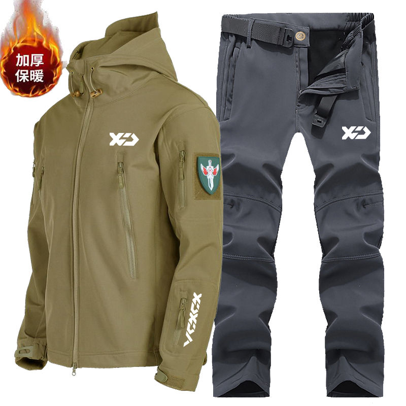 Миниатюра: Men's Winter Fleece Warm Fishing Outdoor Hooded Hiking Camping Hunting Clothes