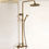 Miniatura: Brass Rainfall Faucet Antique Brass with Handshower + Tub Spout + 8" shower head