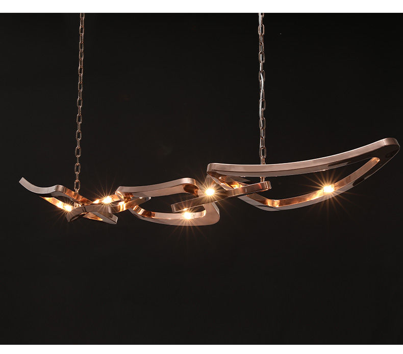 Μικρογραφία: Restaurant Chandeliers Italian Designer Bar Light Luxury Stainless Steel Lamps