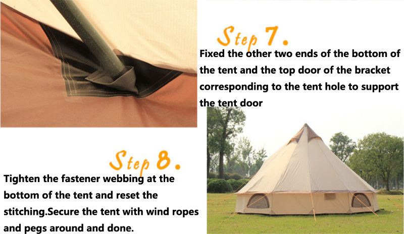 Thumbnail: Large Space Mongolia Yurt Tent Oxford Family Tent Camping Wild Survival Tent