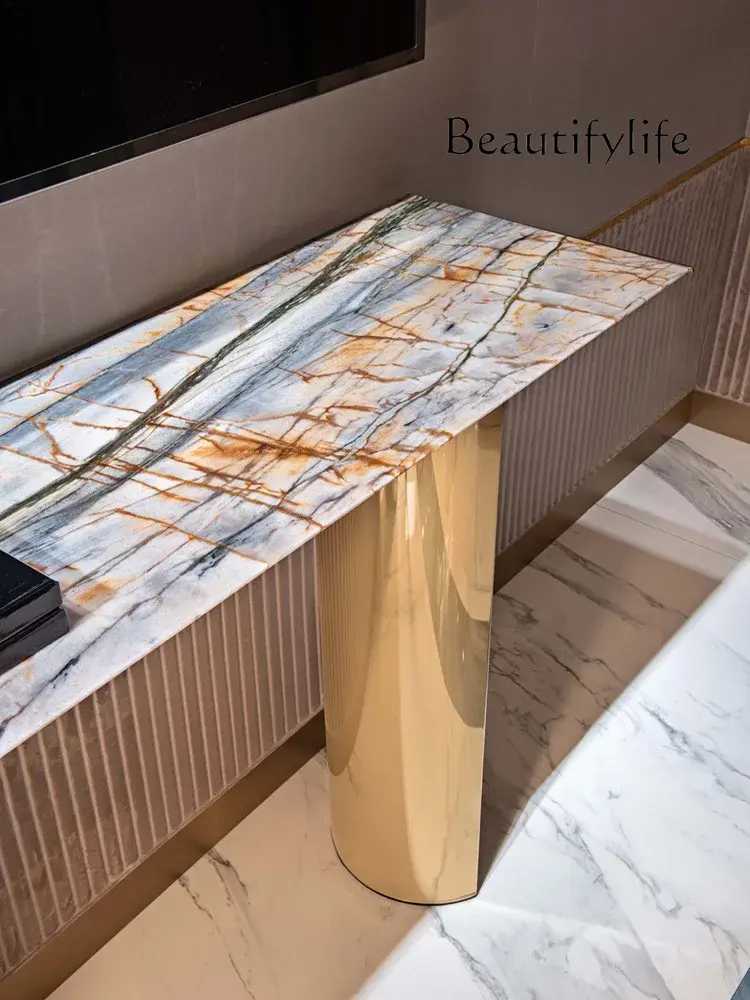 ภาพขนาดย่อ: Nordic Antique Style Stone Plate Table Aisle Simple Console