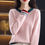 Thumbnail: All-match Trend New Solid Color Long Sleeved Sweaters Top Autumn Winter O-neck 