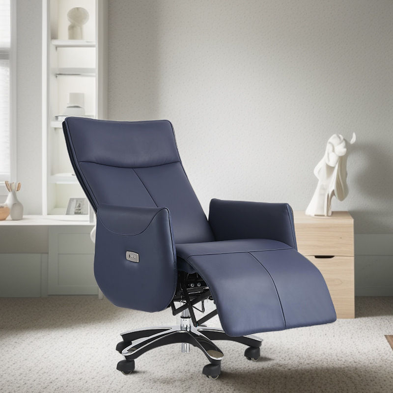 Real Leather Reclining Office Chair Business Luxury Comfortable Furniture
