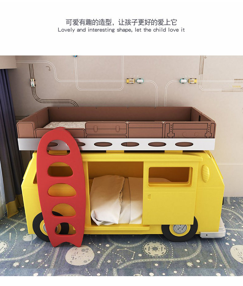Hình thu nhỏ: Children's Bed Villa Furniture Creative High Bunk Bed Car Men & Women