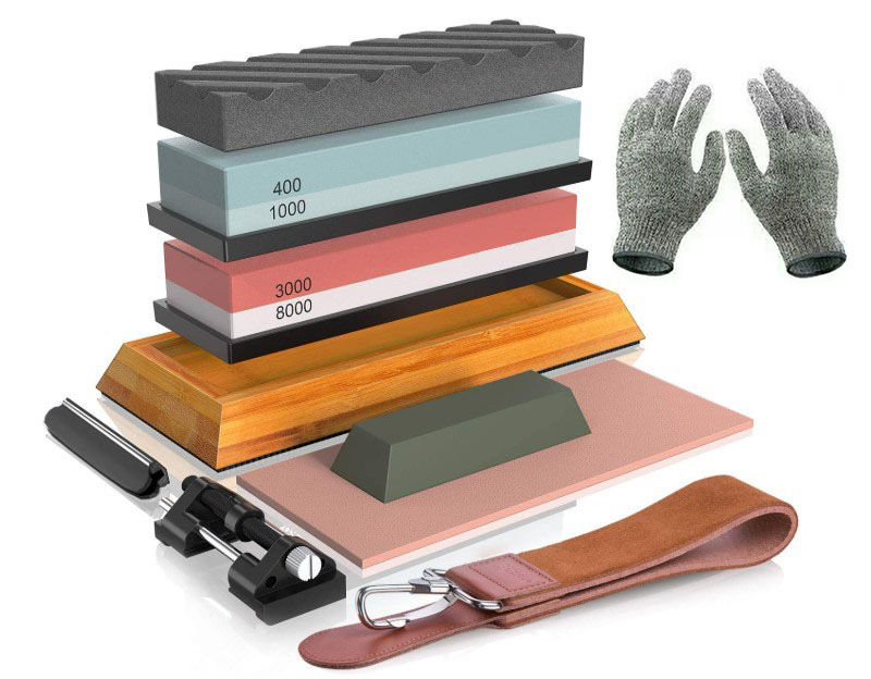 الصورة المصغرة: Professional Knife Sharpener Set, Sharpening Stones Kitchen Tools