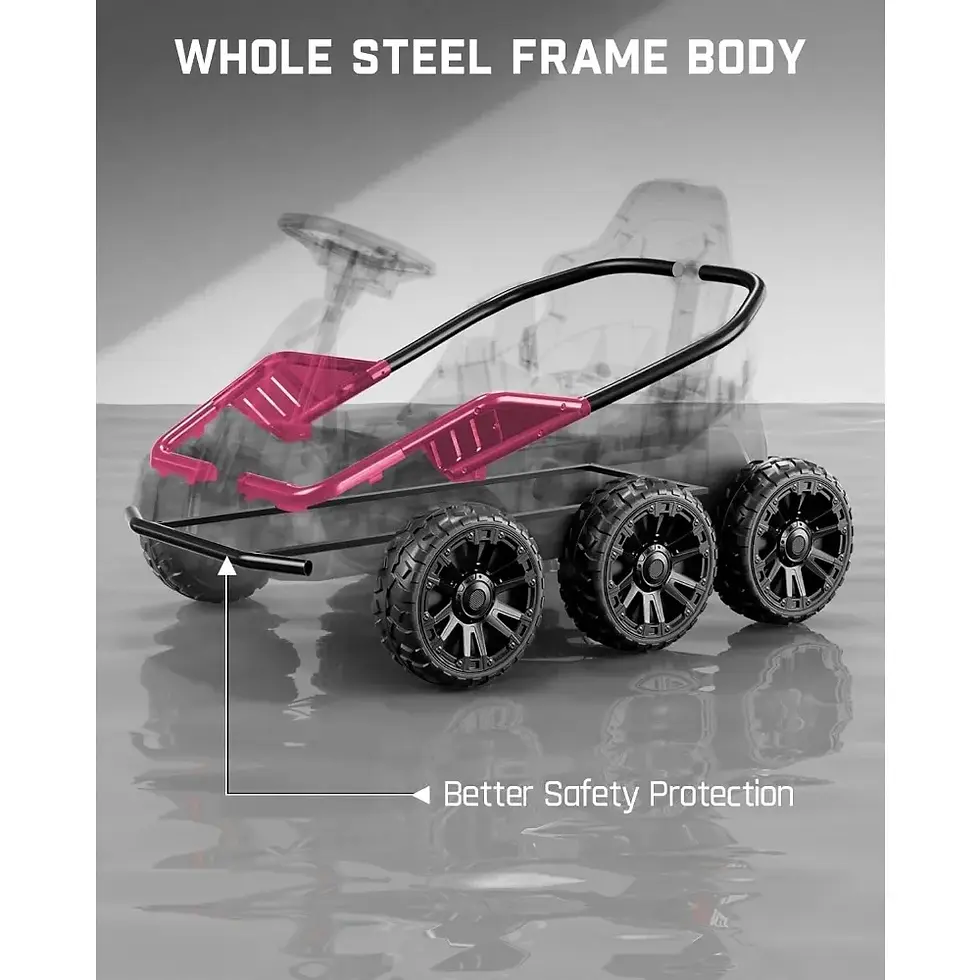 ภาพขนาดย่อ: 24V Go Karts, 5.9MPH Powerful Electric Car, 4WD/2WD Switch, Parent Remote