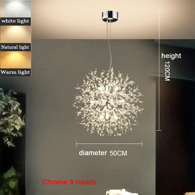 Thumbnail: Dandelion Pendant Living Room Dining Bedroom Starry Fireball Lighting Fixture