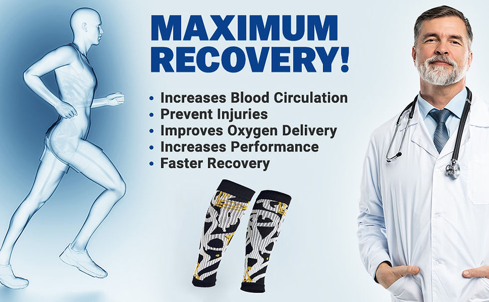 Thumbnail: Compression Sleeve, Sleeves Legs Comfortable Secure Footless Socks Fitness
