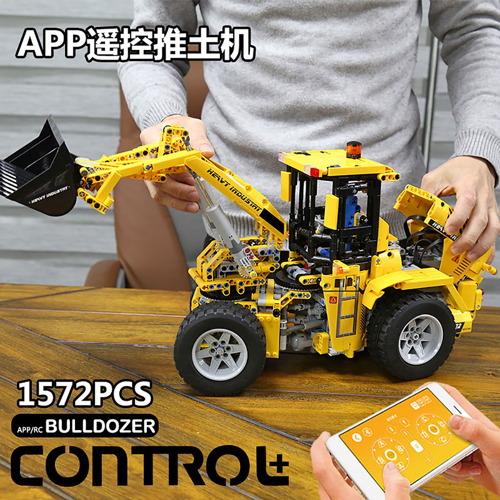 Hình thu nhỏ: Remote Control Crane Truck Forklift Building Blocks Bricks Kids Christmas Gifts