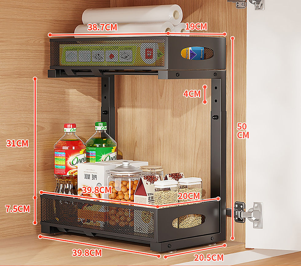 Miniature : Under Sink Organizers and Storage, 2 Tier Metal Pull out Cabinet Organizer