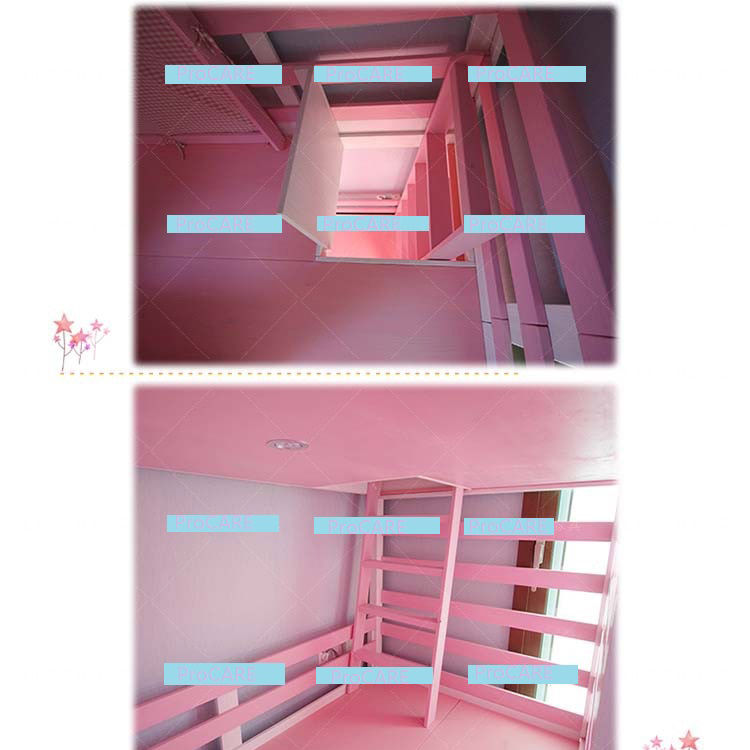 Miniatura: All solid wood children's bunk bed multifunctional children's castle slide bed