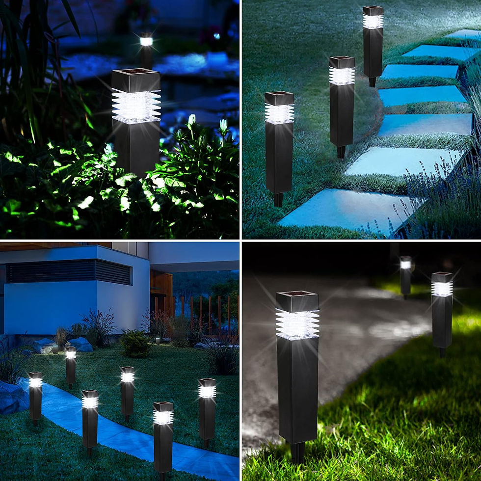 תמונה ממוזערת: Garden Lights LED Solar Pathway Lights Outdoor Waterproof Landscape Lighting