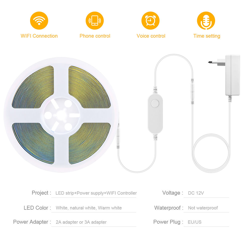 Thumbnail: LED Strip Light 24V LED Tape Backlight Ribbon Work with Alexa Google Home