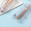 Thumbnail: Rose Gold Color Stapler Set Acrylic Transparent Design Binder School Supplies 