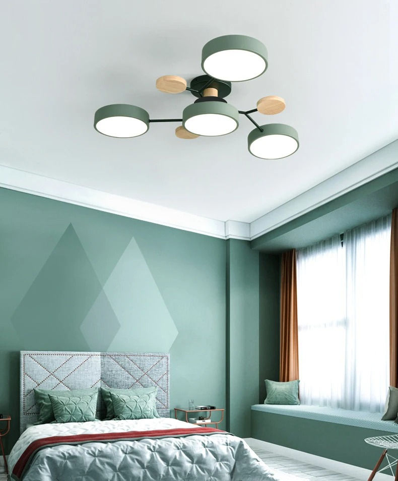 Miniatura: Modern Ceiling lamp three-color dimming LED ceiling lamps kitchen office home