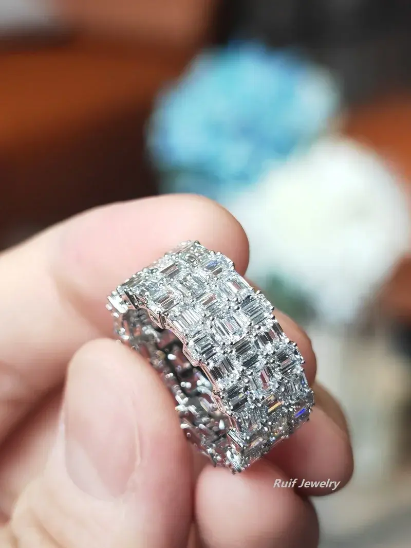 18k Gold Lab Grown Diamond Rings for Men Wedding Band Ring