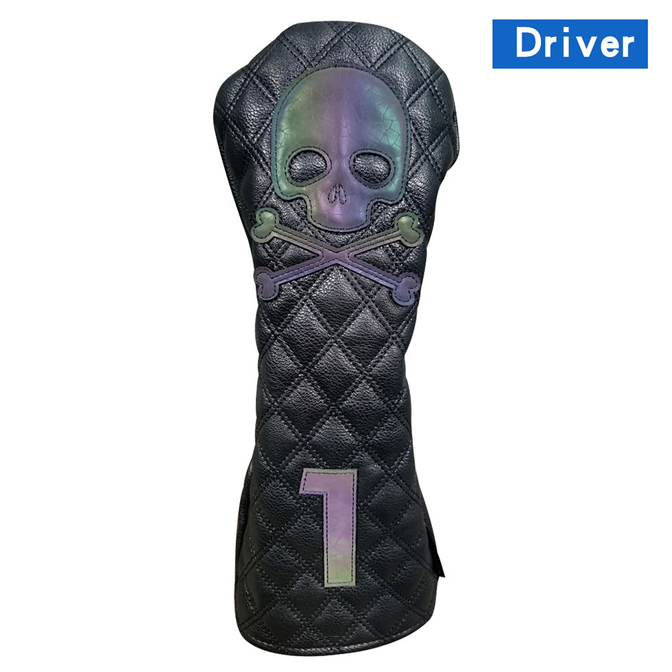 Thumbnail: Skull Gradient for Driver Fairway Hybrid Leather Golf Club Cover Headcover