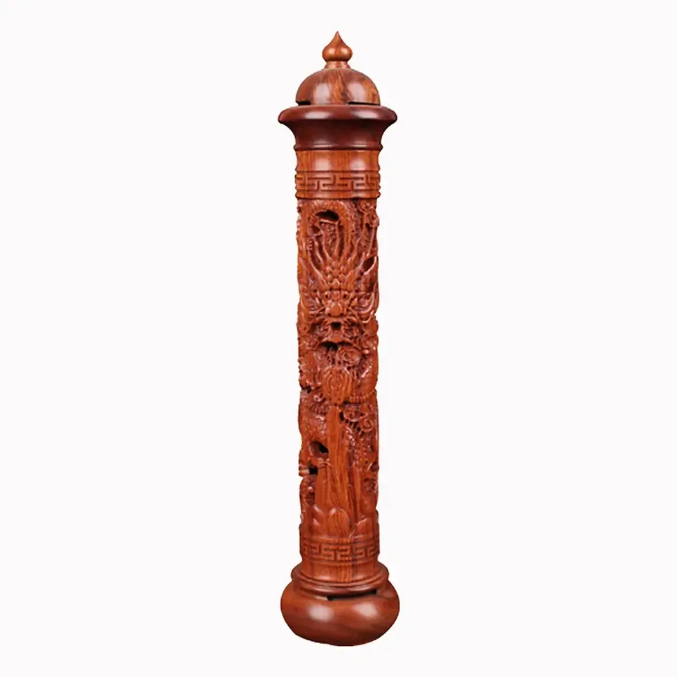 Hình thu nhỏ: Vertical Redwood Solid Wood Incense Burner Wooden for Incense Sticks