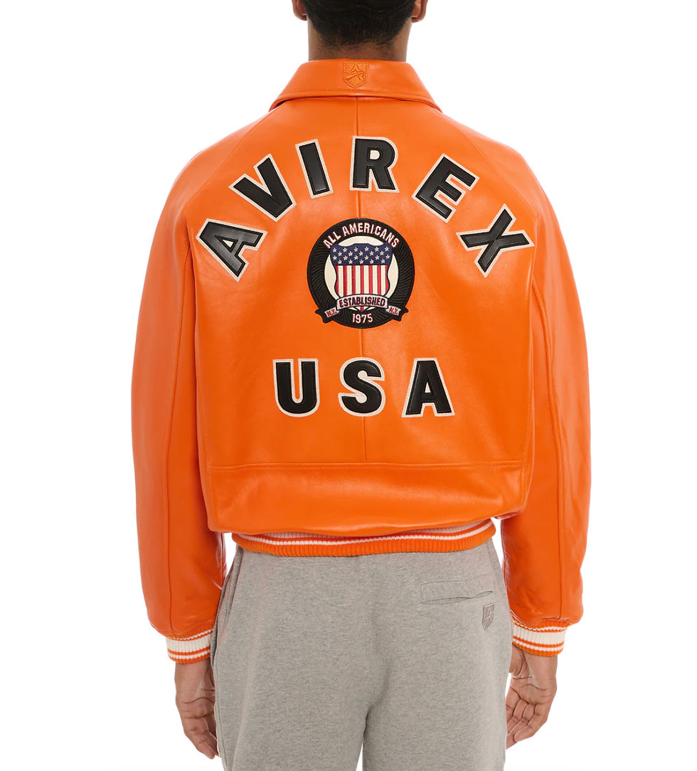 Thumbnail: Leather Flight Jacket Men's Sheepskin US Size Loose Coat