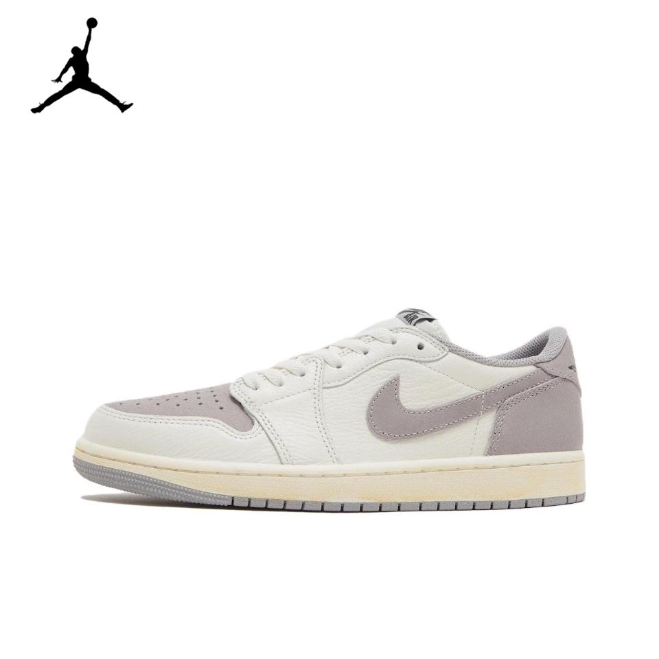 ภาพขนาดย่อ: Original Air Jordan 1 Low "Black Toe" Unisex Retro Classic Basketball Sneakers