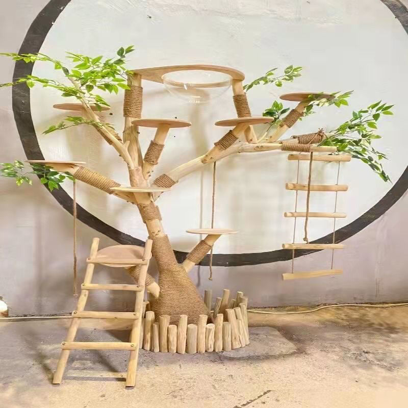 Thumbnail: Indoor Simulation Tree for Cat, Large Family Climbing Frame, Pet Training