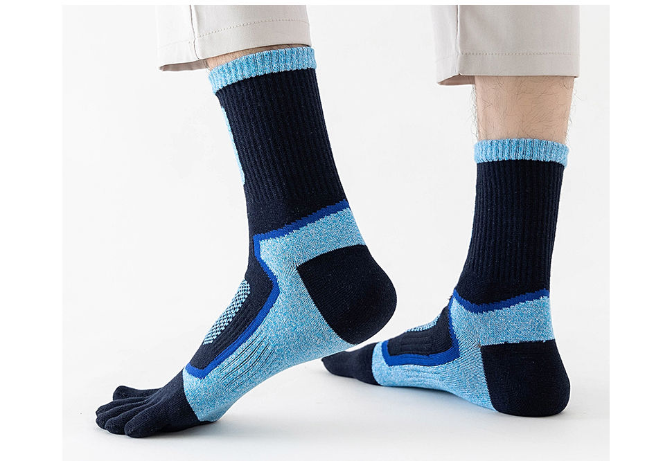 Thumbnail: 5 Pairs Toe Sport Short Socks Man Thick Mesh Endurable 5 Finger Socks