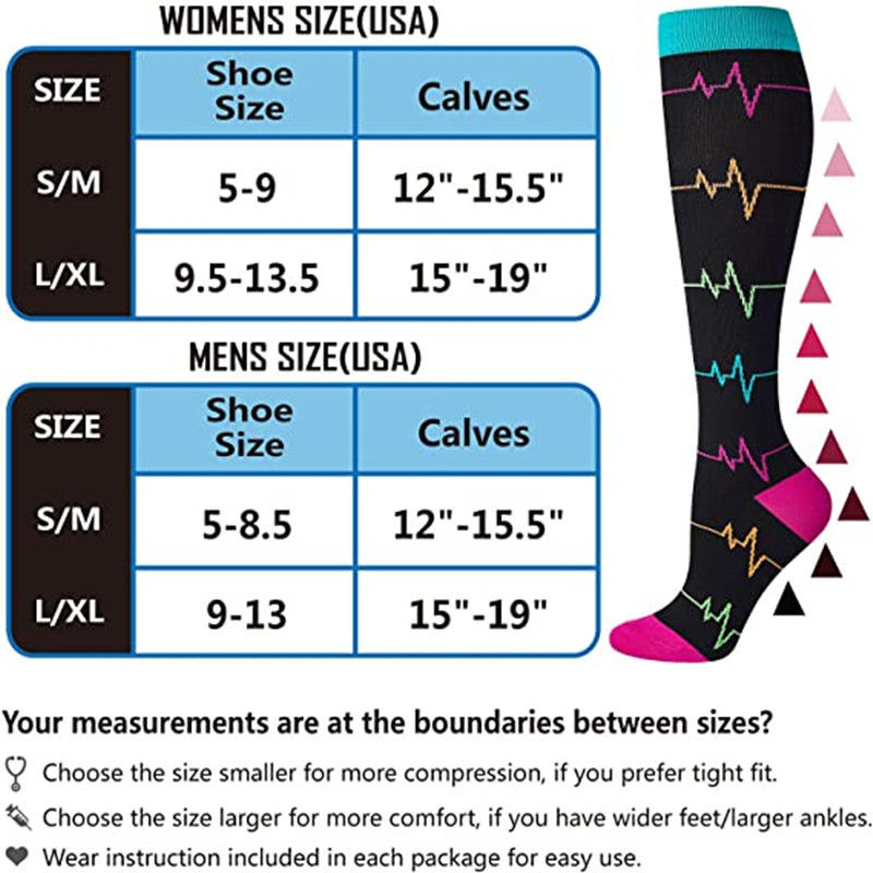 Thumbnail: Random Style Running Socks Sport Compression Middle Tube Nylon Outdoor Stockings