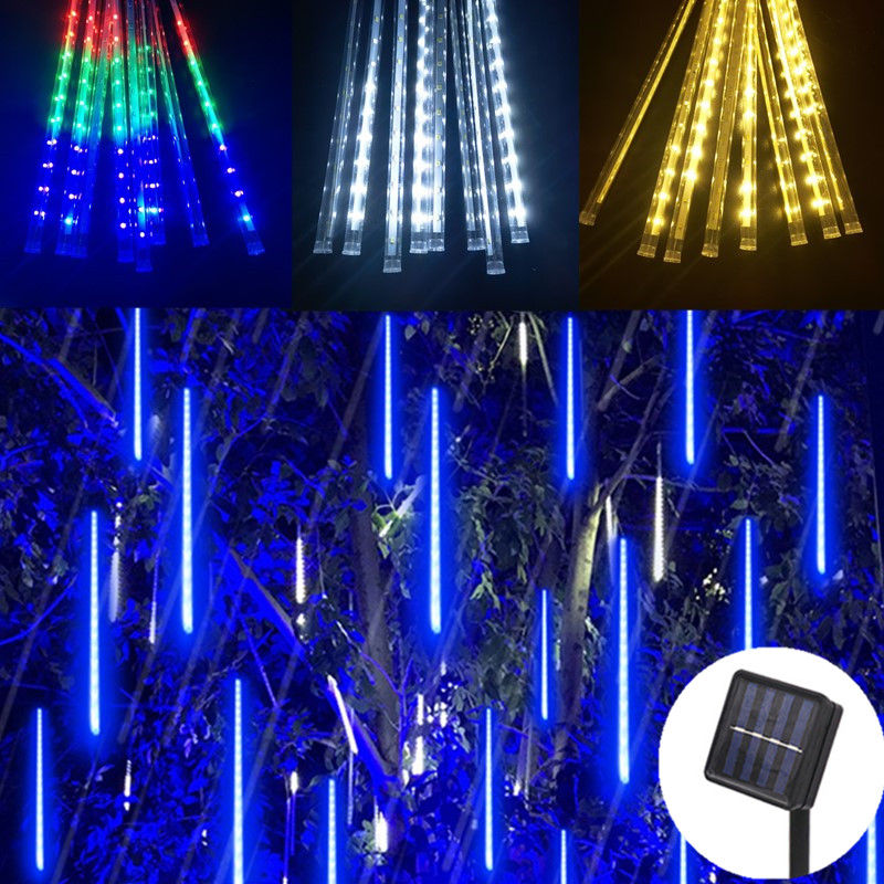 Thumbnail: Solar Led Light Outdoor Meteor Shower Rain Lights Waterproof Garden Decor