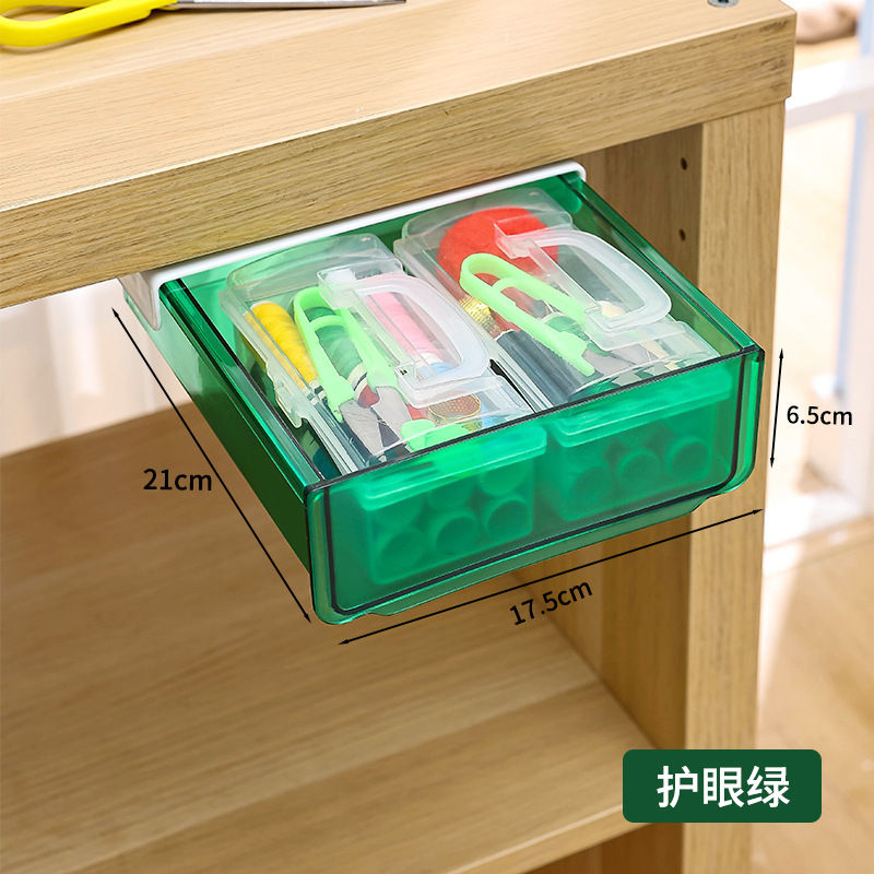 Miniaturbild: Under Desk Storage Box Hidden Office Organizer Stationery Box Storage Tools