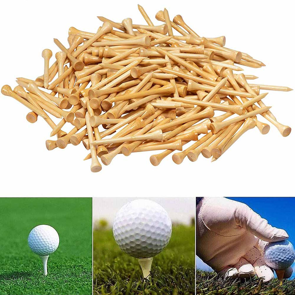 Thumbnail: 100/300Pcs Tees Golf Tees Bamboo Tee Golf Ball 3 Sizes 54mm,70mm,83mm Available