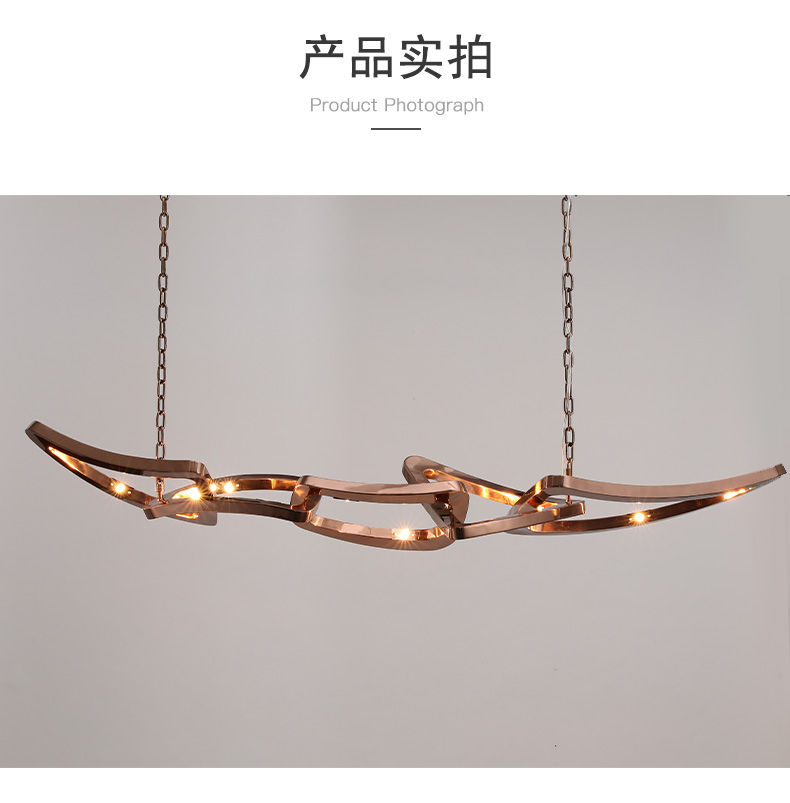 Μικρογραφία: Restaurant Chandeliers Italian Designer Bar Light Luxury Stainless Steel Lamps