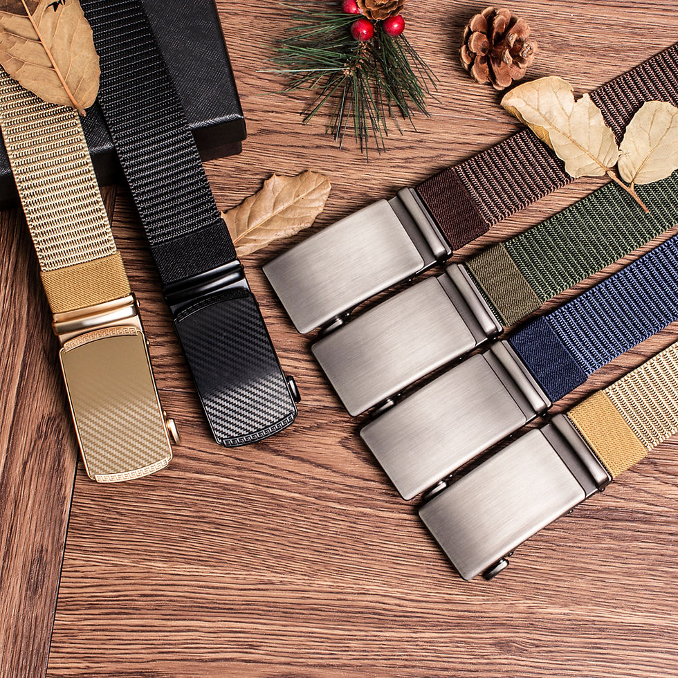 Миниатюра: Nylon Belt Automatic Buckle Luxury Breathable Belt Metal Canvas Belt