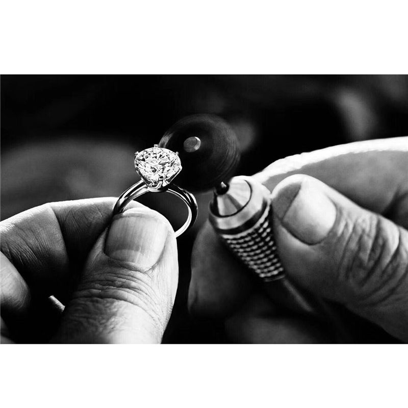 Thumbnail: Natural Yellow & White Diamonds 18K Pure Gold Water Drop V Shape Ring