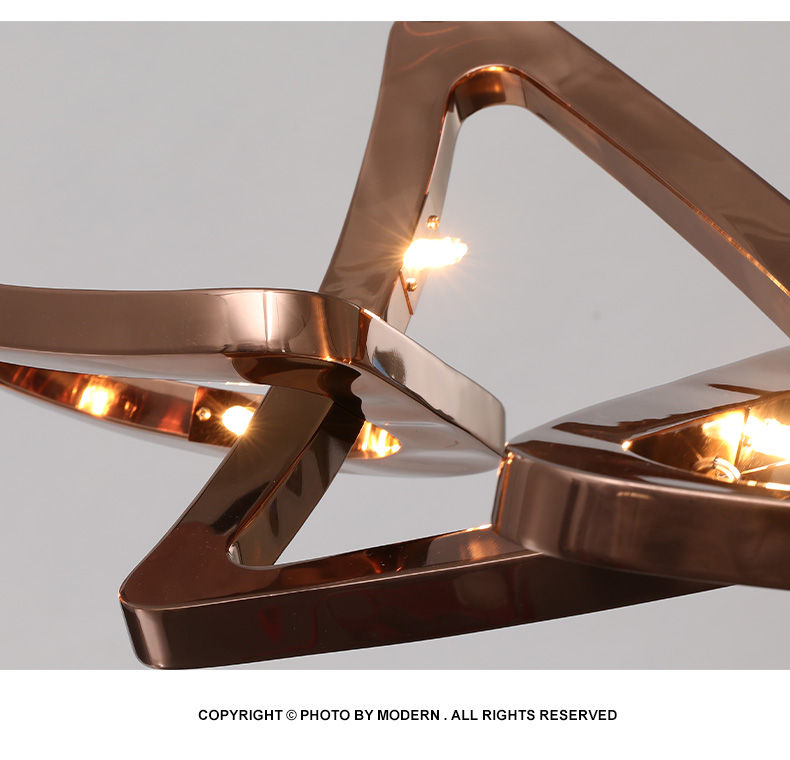 Μικρογραφία: Restaurant Chandeliers Italian Designer Bar Light Luxury Stainless Steel Lamps