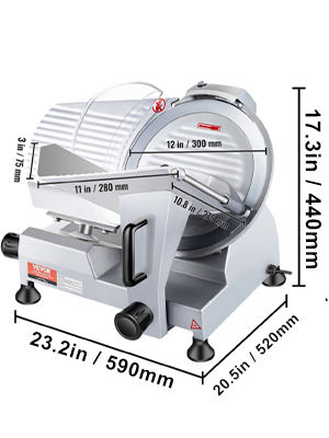 Miniatura: Meat Slicer Electric Deli Food Slicer Adjustable Thickness Commercial Home Use