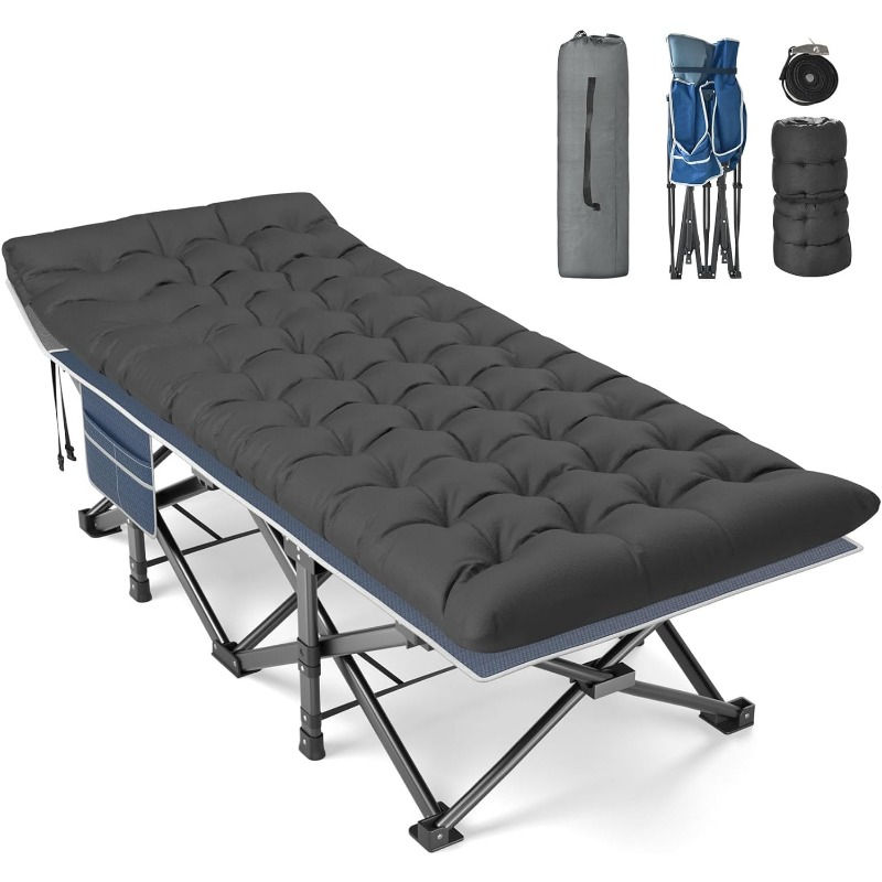 Thumbnail: XXL Folding Camping Cot for Adults Camp Cot, Oversized Sleeping Cot Mattress
