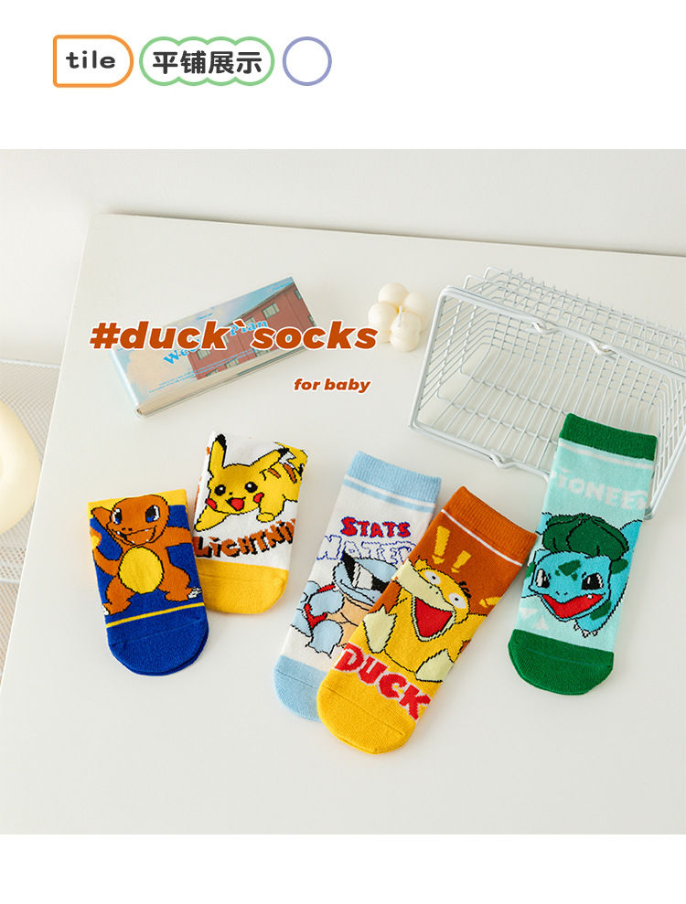 Miniatura: Pikachu Kids Socks Kawaii Children Cotton for Girls and Boys Gifts