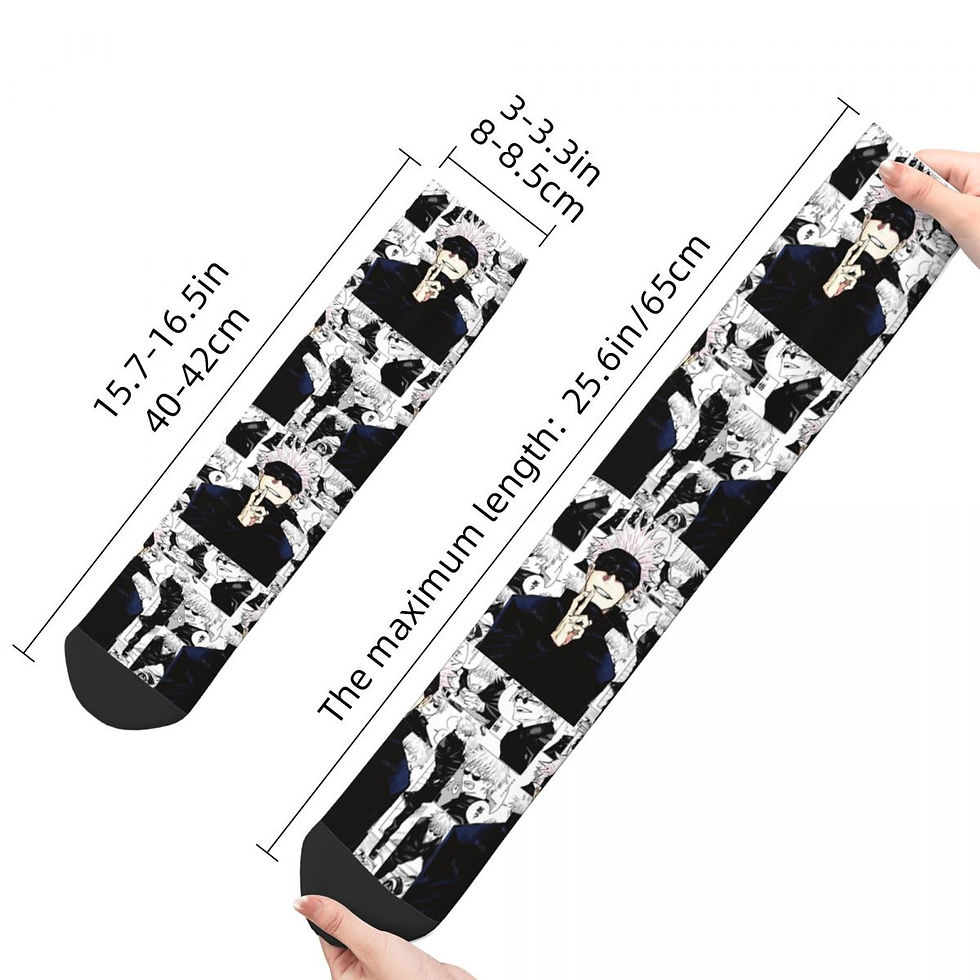 Thumbnail: Gojo Satoru Manga Socks Men's Women's Anime Socks Harajuku Tube Stockings Gift